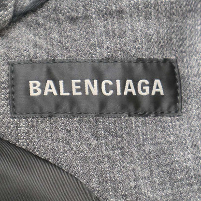 Balenciaga 23aw Washed Denim Tailored Jacket 767953 Tpw54 Charcoal 48