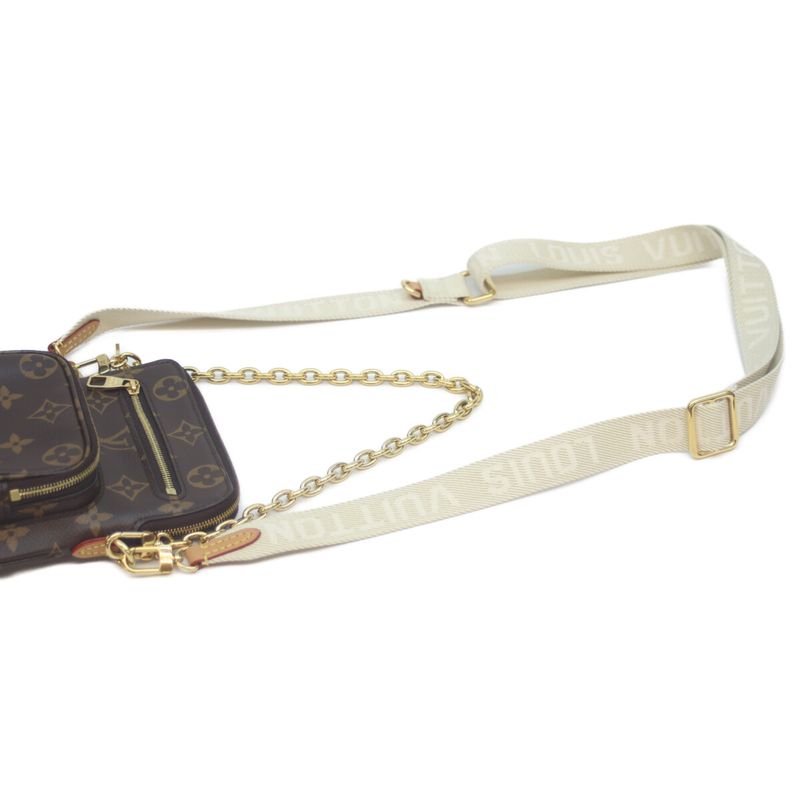 Louis Vuitton M80746 Monogram Utility Crossbody Body Bag Brown Ladies Men Unisex