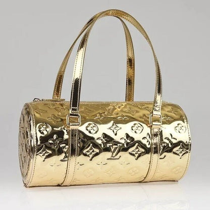 LOUIS VUITTON Limited Edition Gold Papillon Monogram Shoulder Bag LV