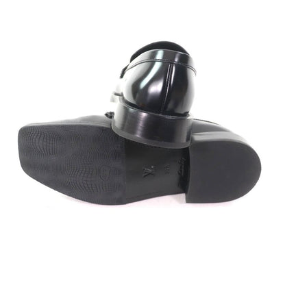 Louis Vuitton Connelly Line Logoed Square Toe Leather Coin Loafer Black