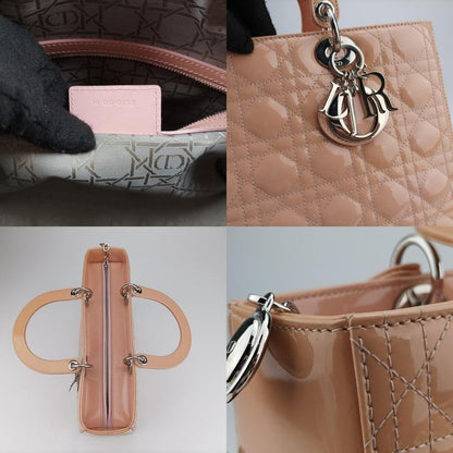 Christian Diorchristian Dior Lady Dior Pink Patent 16-bo-0152