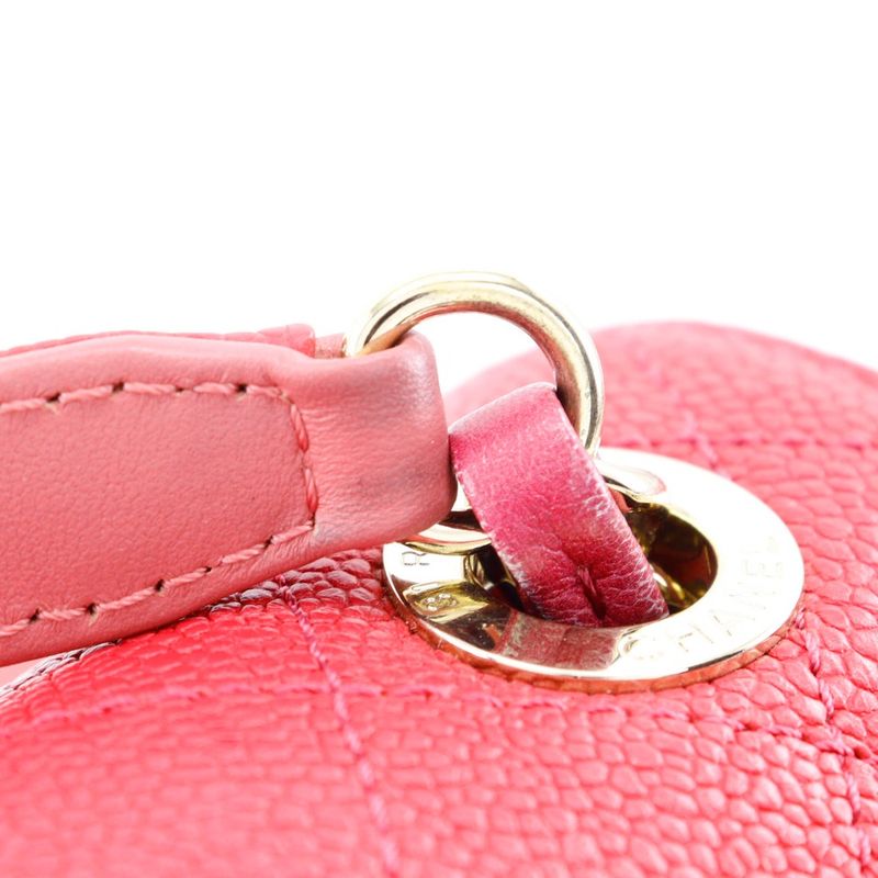 Chanel Coco Mark Top Handle 2WAY Shoulder A93659 Caviar Skin Pink Ladies Handbag