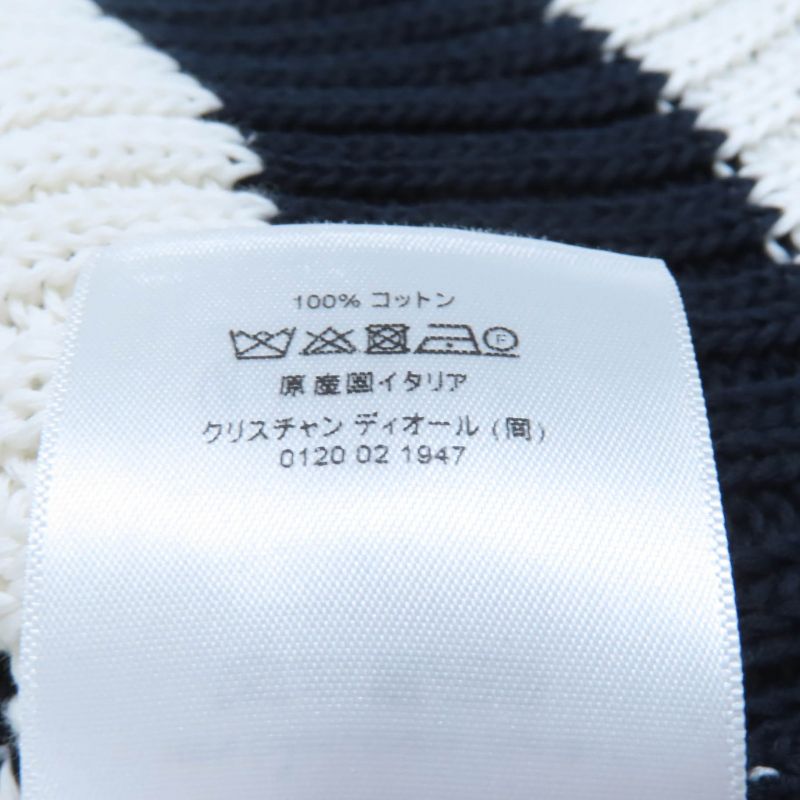 Christian DIOR 25SS 524s13a7025 100% Cotton Striped Sailor Collar Long Sleeve