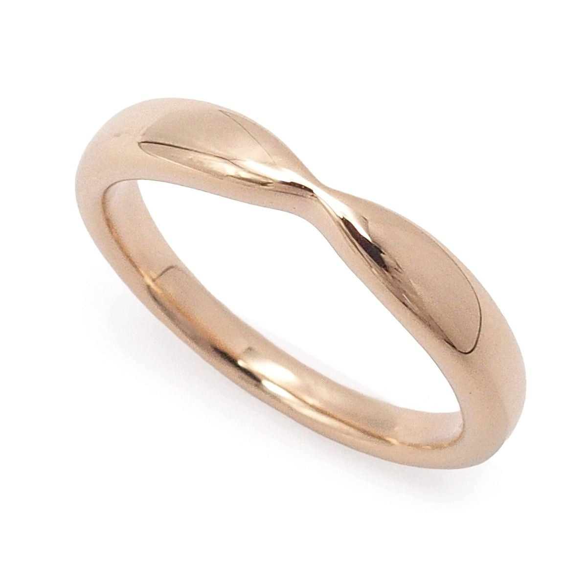 Tiffany & Co Harmony Wedding Band Ring Pink Gold 18K