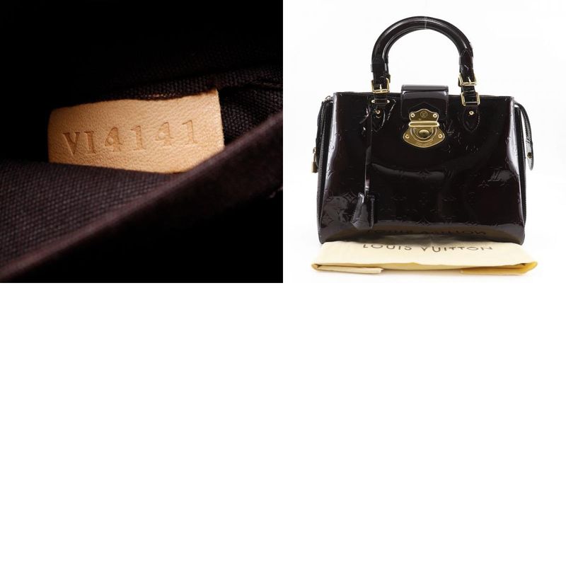 Louis Vuitton Melrose Avenue M93757 Monogram Vernis Amarante Gold Ladies Handbag