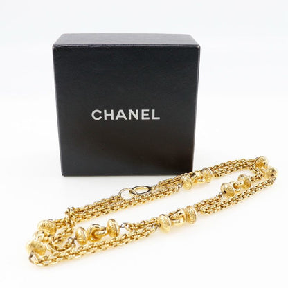 Chanel Long Vintage Gold Plated Ladies 144g Necklace