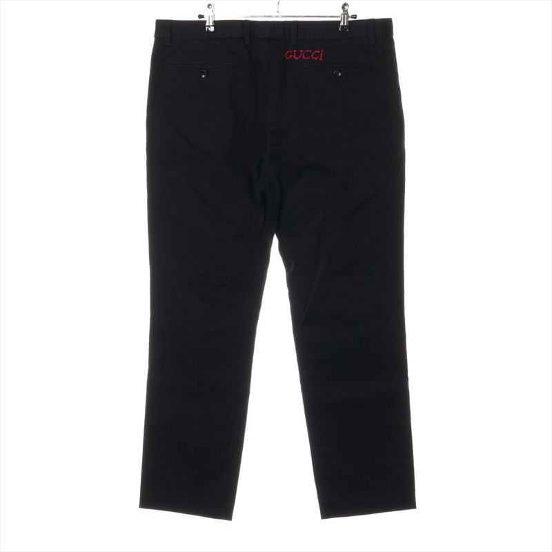 Gucci '17 Cotton Pants Men's 50 519546 Black Made In Italy
