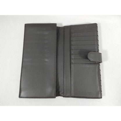 Bottega Veneta Wallet Intrecciato Brown Leather Hook Bifold — view 6