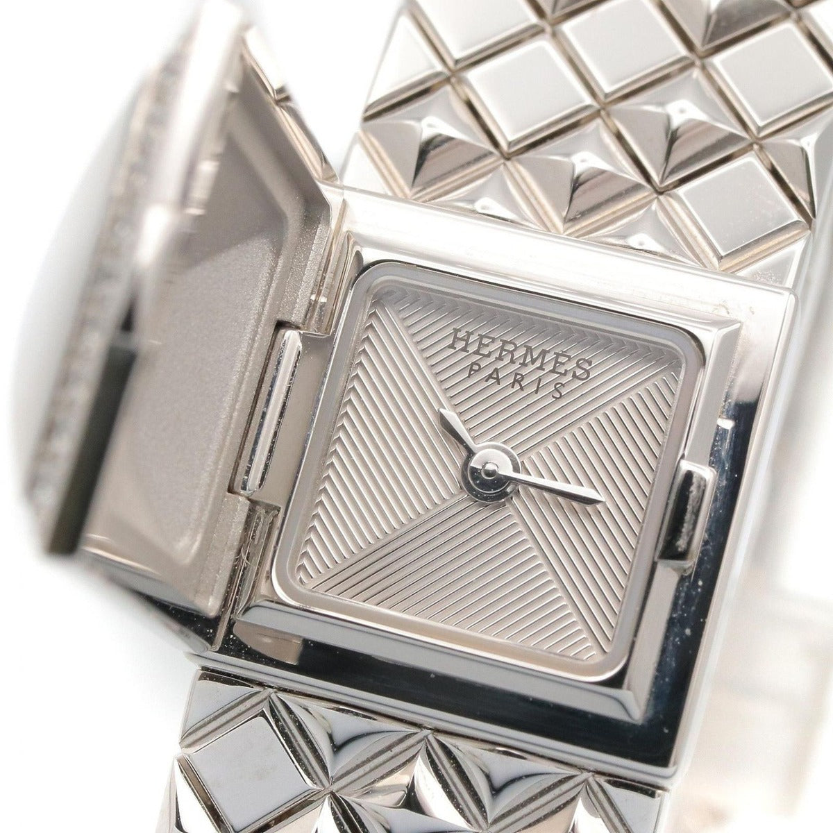 Hermes Watch Medall Mini Silver 18K White Gold — view 4