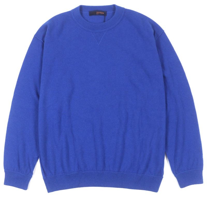 Louis Vuitton 19 AW Cashmere Silk Inside Out Crewneck Knit Sweater With Logo