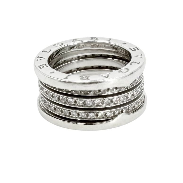 Bvlgari Ring B-zero One 18K WG Band Logo