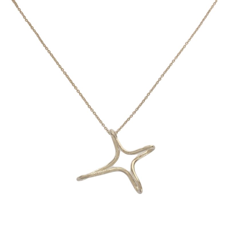 Tiffany & Co Infinity Open Cross Necklace Pendant Sv925 Silver Approx 4.2 G