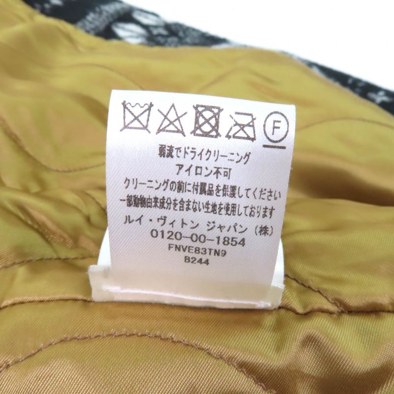 Louis Vuitton 22AW Alpine Jacquard Zip-up Jacket Black 34 Made In France