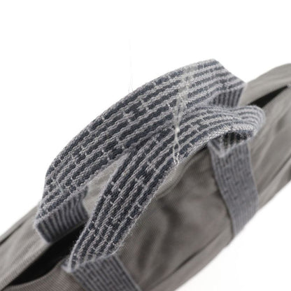 Hermes Yale Line Tote GM Nylon Canvas Gray Unisex Tote Bag