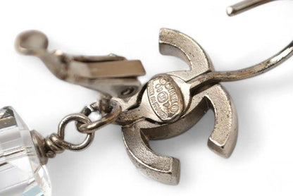 Chanel Earrings Chanel Accessories CC Logo Clear Pink Cube 08P Silver