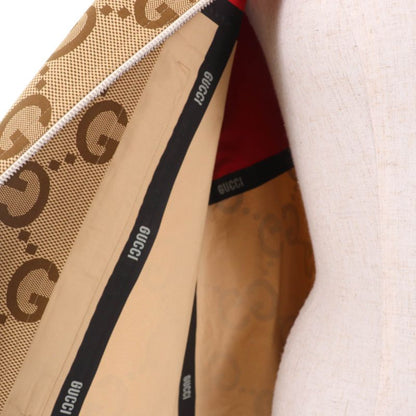 Gucci 22SS 682981 Tiger 100% Cotton GG Pattern Large Size Coat Red Brown 40