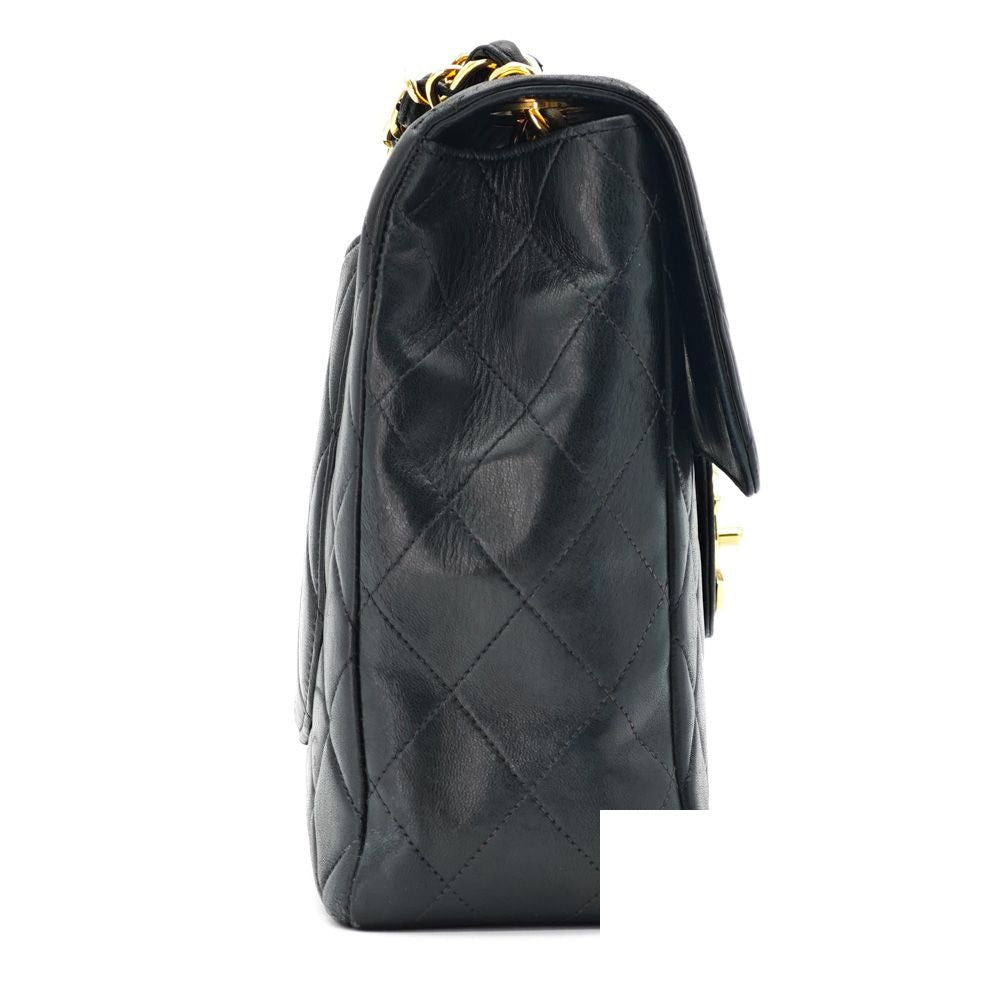 Chanel Maxi Quilted Lambskin Bag Handbag Flap Bag Black — view 4