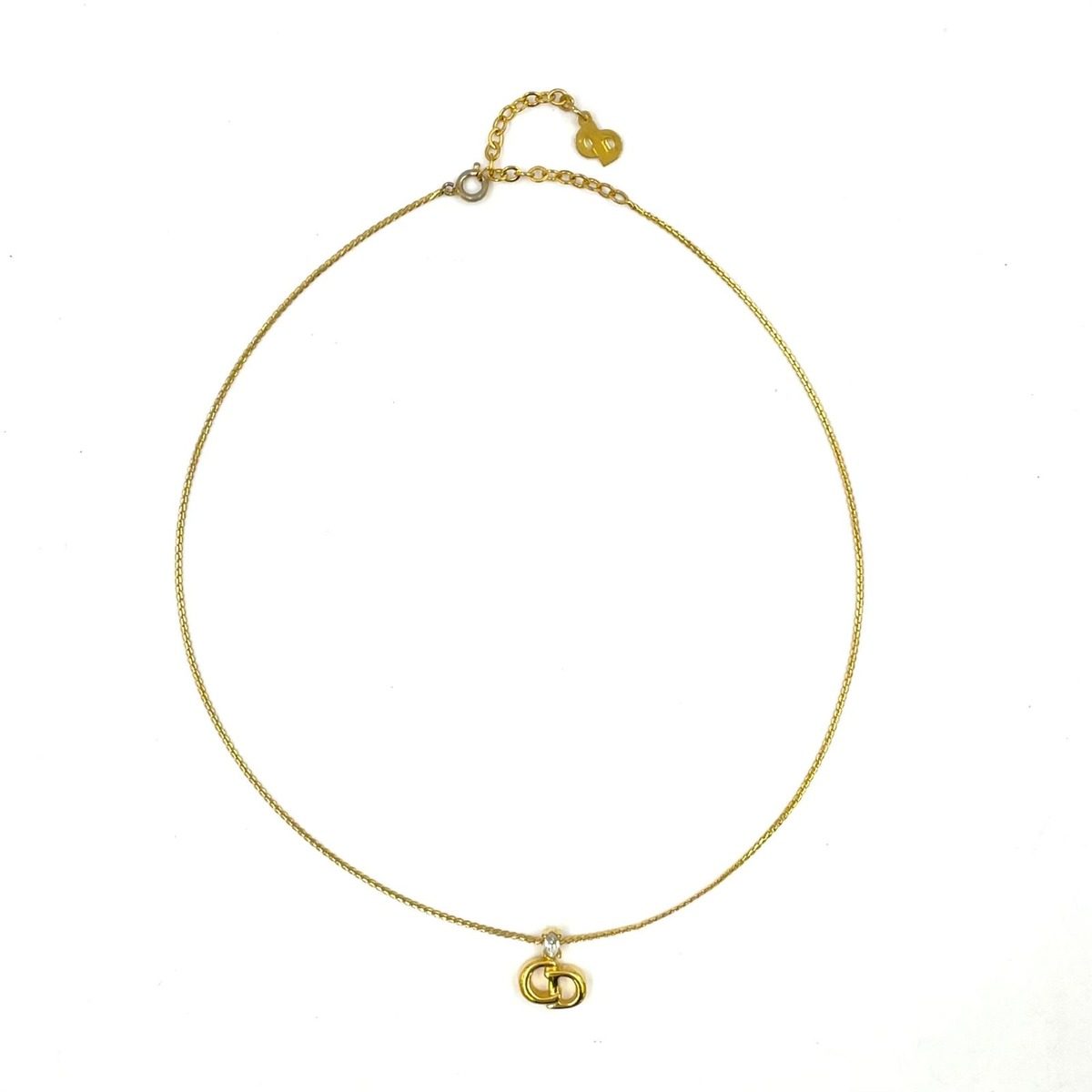 Dior Cdlogo Gold Plated Necklace