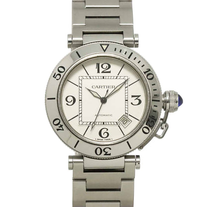 Cartier Pasha Seatimer Watch Date Silver Automatic