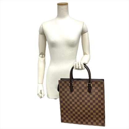 Louis Vuitton Sac Plastic Handbag Damier Ebène N51140 Brown Gold Hardware
