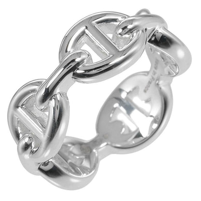 Hermes Chaine D'ancre Anchene PM Silver 925 Size 8 5.4 g Ring