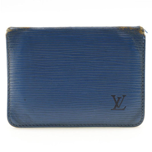 Louis Vuitton Porte 2 Carte Vertical M63205 Epi Leather Toledo Blue Lo0962