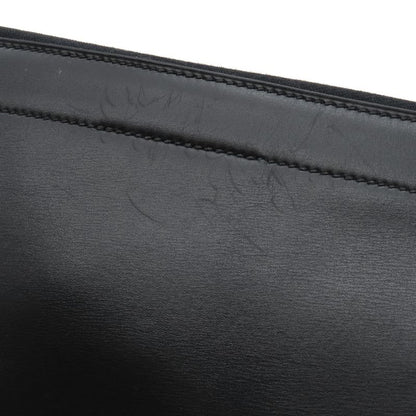 Hermes Clutch Bag Document Case Box Calf Black Gold Hardware Black Document