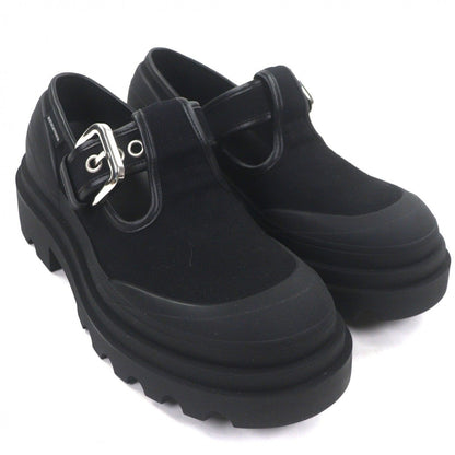 Bottega Veneta Trek Meri Jane Canvas Leather Shoes Loafers Black 42 — view 3