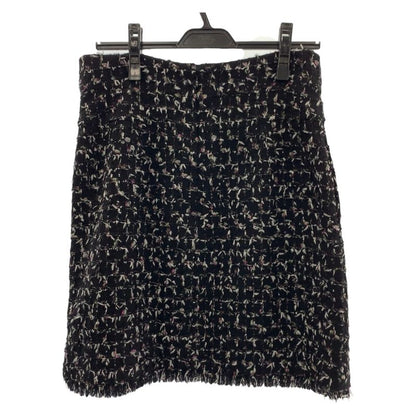 Chanel Tweed Coco Mark Size 38 Black Pink Black Hardware Wool P29310v19329
