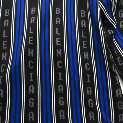 Balenciaga 20SS 658956 Striped Logo With Logo Button Oversized Long Sleeve