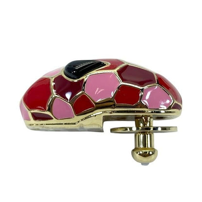 Bvlgari Bulgari Serpenti Bagcharm Clasp Snake Gold Pink Red GP