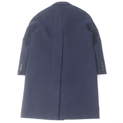 Louis Vuitton 20AW Wool Lined Giant Monogram Double Face Chester Coat Navy 52