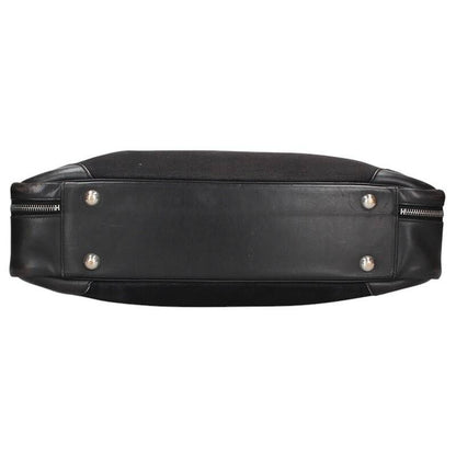 Hermes Victoria 45 □I Engraved Svhardware Toile Offiche Vache Brief Bag Men's 45