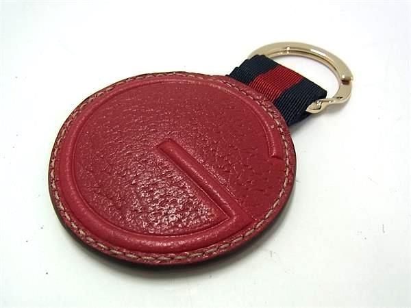 Gucci Sherry Line Leather Key Ring Key Holder Charm Men Ladies Red