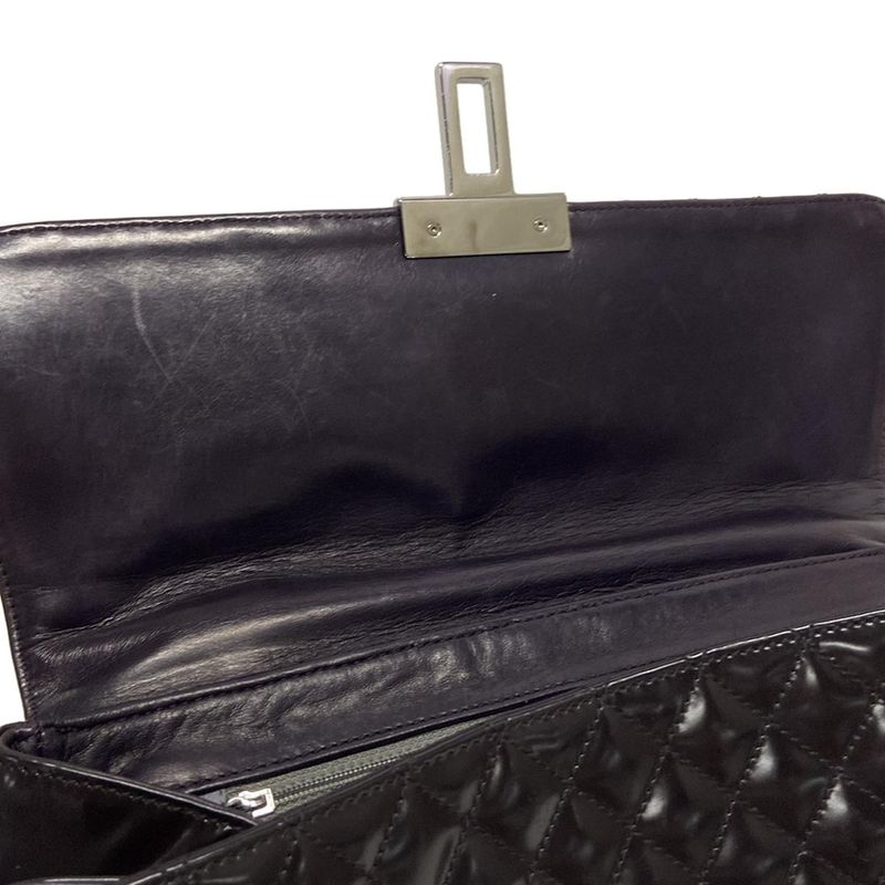 Chanel Shoulder Bag Matelasse Dark Purple Chain Shoulder / Silver Hardware