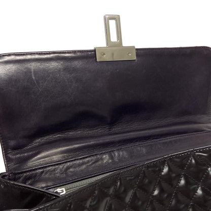 Chanel Shoulder Bag Matelasse Dark Purple Chain Shoulder / Silver Hardware