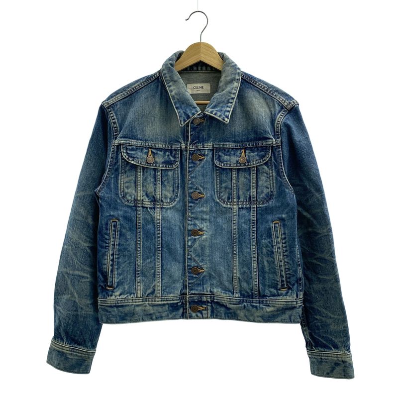 Celine - Trucker Jacket In Denim Damaged Denim Trucker Jacket - M - Indigo -