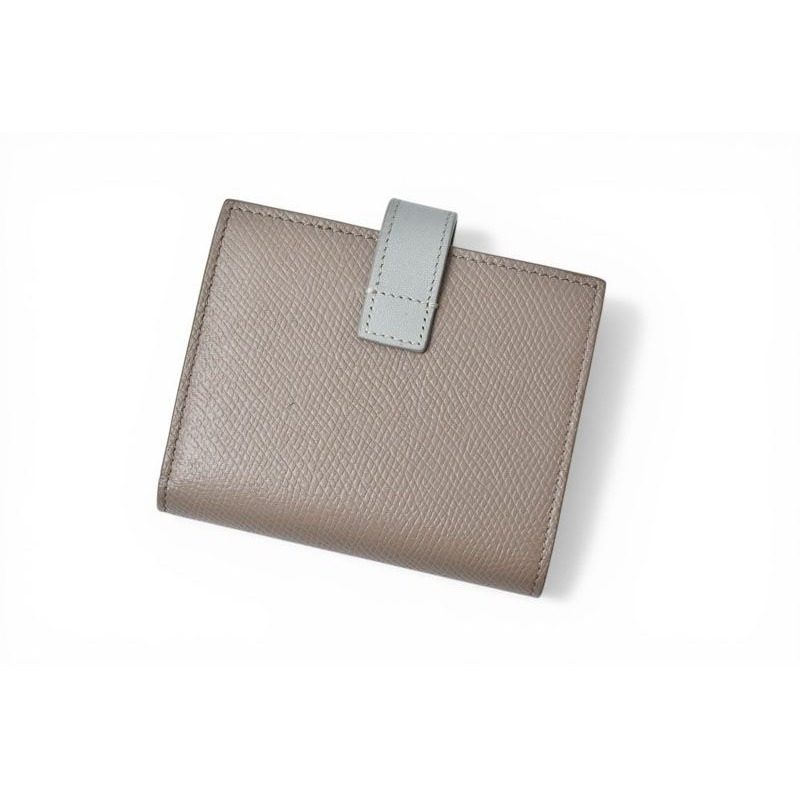 Celine Wallet Bifold Mini Strap Bicolor Gray Blue — view 3