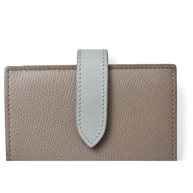 Celine Wallet Bifold Mini Strap Bicolor Gray Blue — view 7