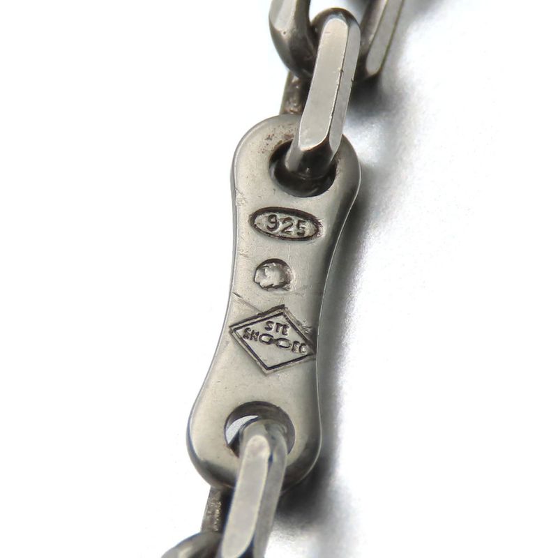 Hermes Bag Charm Silver 925 Leather Approx 12.3g Blueish Gray Silver Hardware