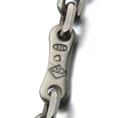 Hermes Bag Charm Silver 925 Leather Approx 12.3g Blueish Gray Silver Hardware