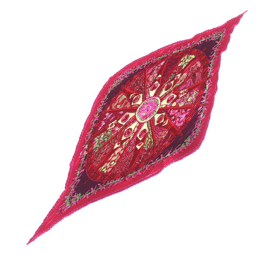 Hermes Pleated Carre Auxpays Des Epices in the Land of Spice Silk Magenta Scarf