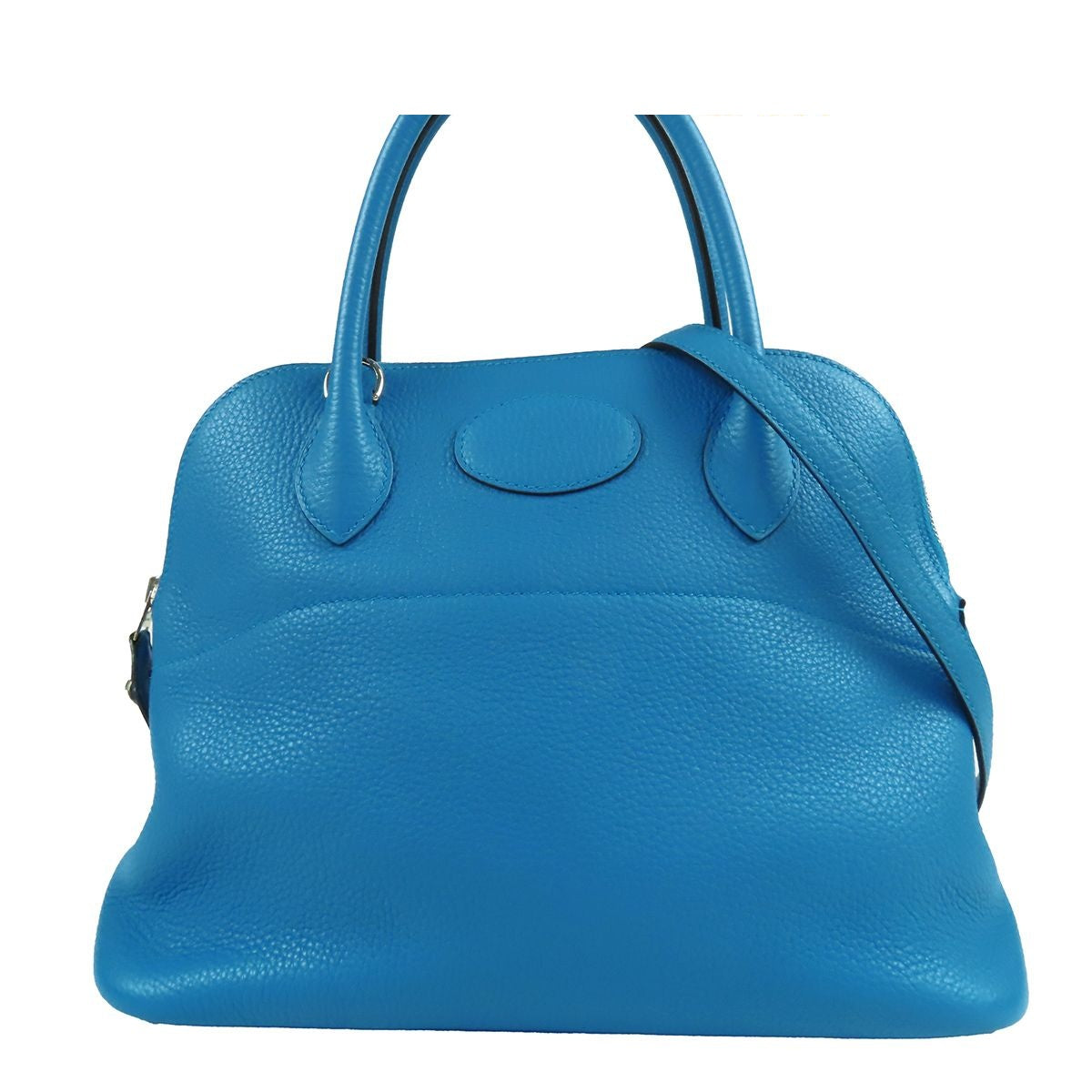 Hermes Bolide 31 Blue Zanzibar Silver Taurillon 2-Way Shoulder Bag