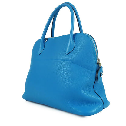 Hermes Bolide 31 Blue Zanzibar Silver Taurillon 2-Way Shoulder Bag — view 2