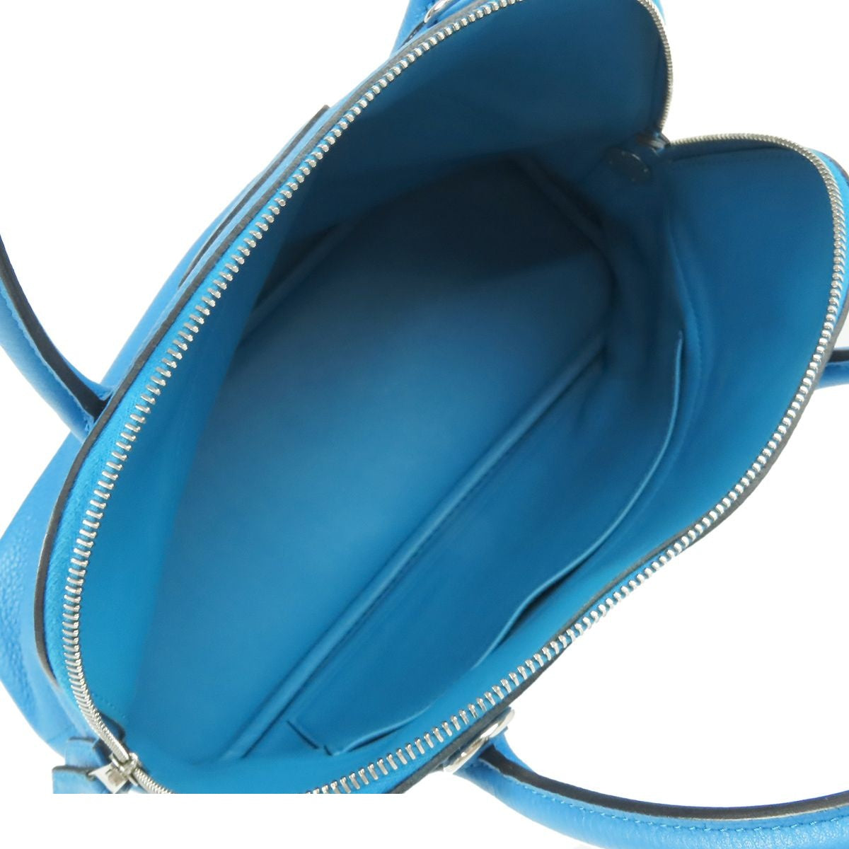 Hermes Bolide 31 Blue Zanzibar Silver Taurillon 2-Way Shoulder Bag — view 4