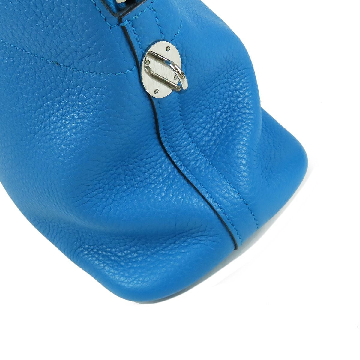 Hermes Bolide 31 Blue Zanzibar Silver Taurillon 2-Way Shoulder Bag — view 5