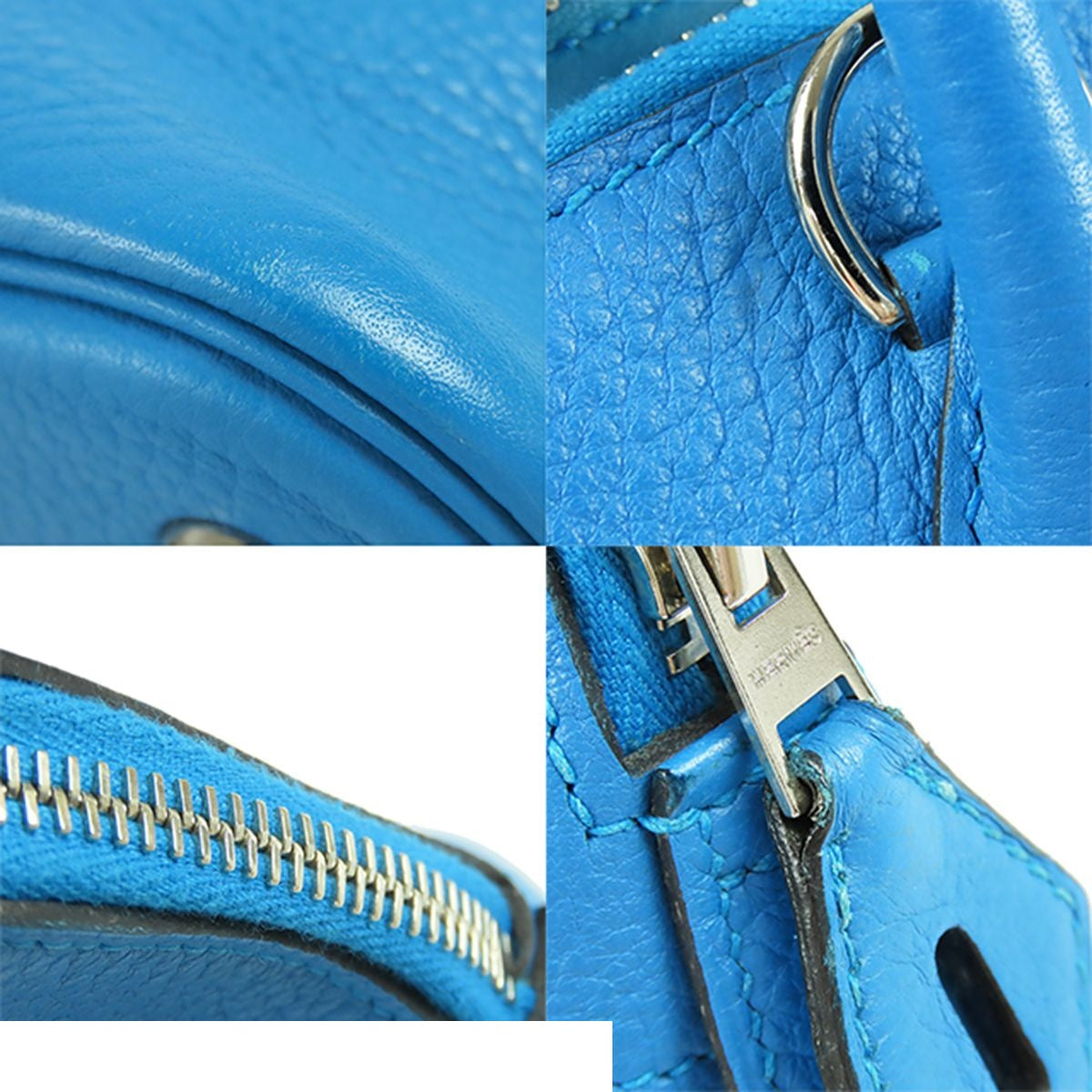 Hermes Bolide 31 Blue Zanzibar Silver Taurillon 2-Way Shoulder Bag — view 6