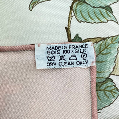 Hermes Scarf Carre 90 AU Coeur DES BOIS In The Woods 100% Silk Pink