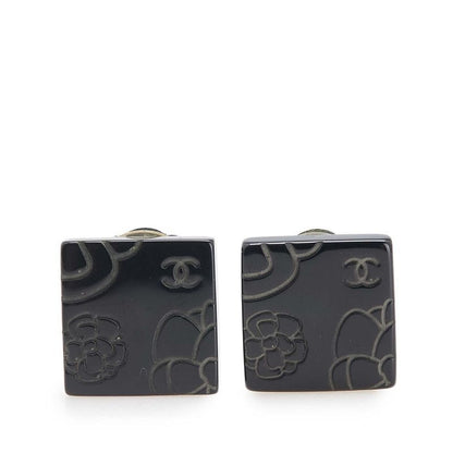 Chanel Camellia Square Black Metal