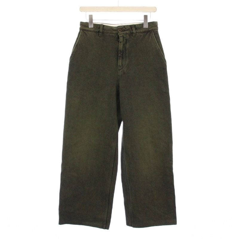 Loewe 24 SS Suna Fujita Denim Pants Baggy Jeans 36 Green S359 Y11 xay KH
